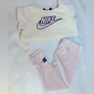 Baby Girl's 2-Piece Fleece Sweatshirt & Leggings Set